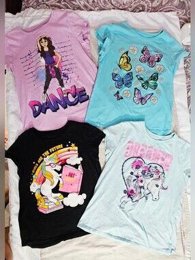 Lot of 4 Girls Size L (10/12) Children's Place Graphic Tees